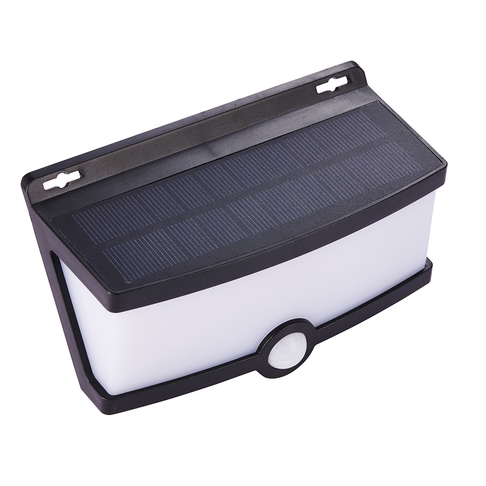 CUE SOLAR IP44 INTEGRATED LED WALL LIGHT IN DARK GREY 500 LUMEN 5000K