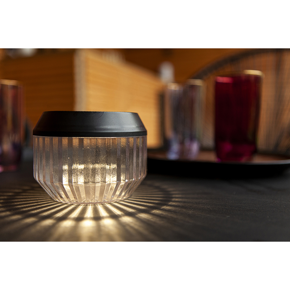 DIVA IP44 INTEGRATED LED PORTABLE SOLAR LIGHT IN MATT BLACK 13 LUMEN 4000K