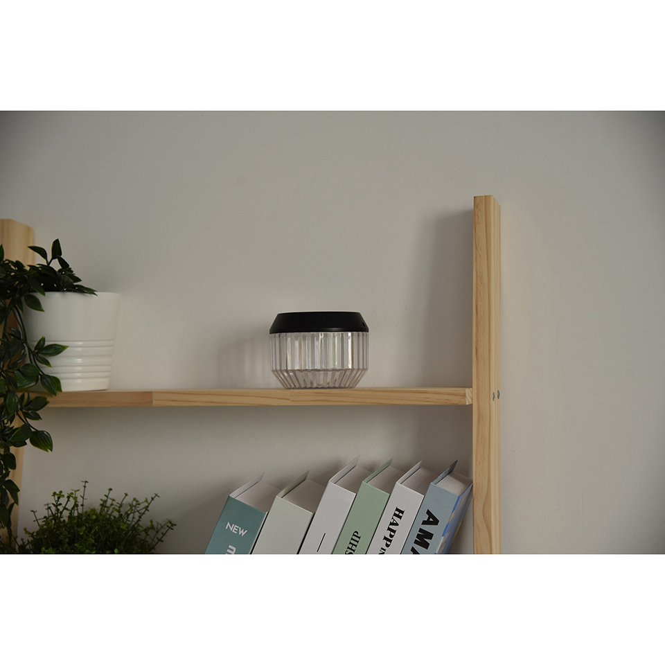 DIVA IP44 INTEGRATED LED PORTABLE SOLAR LIGHT IN MATT BLACK 13 LUMEN 4000K