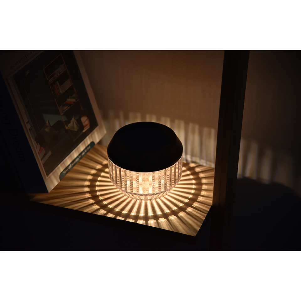 DIVA IP44 INTEGRATED LED PORTABLE SOLAR LIGHT IN MATT BLACK 13 LUMEN 4000K