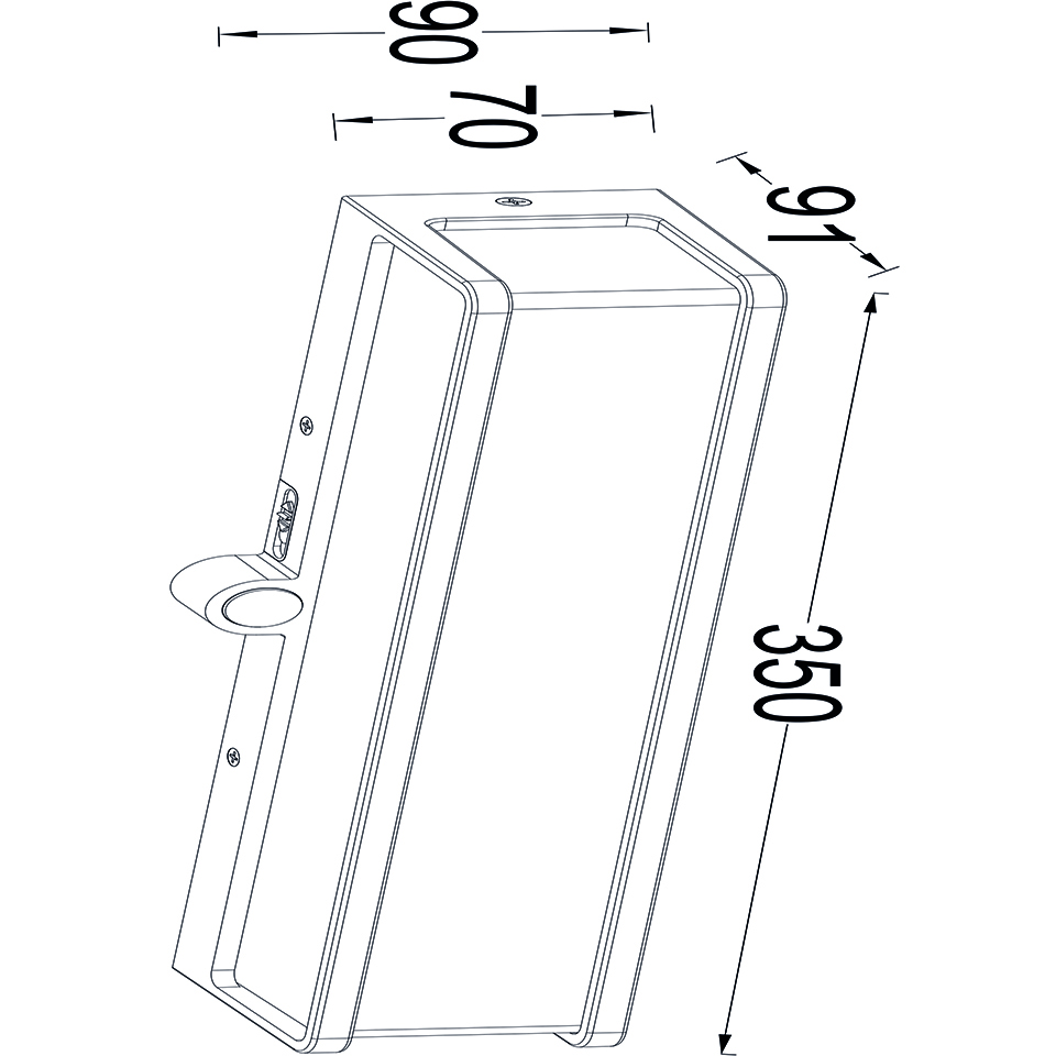 DOBLO SOLAR LED WALL LIGHT LONG PIR DARK GREY