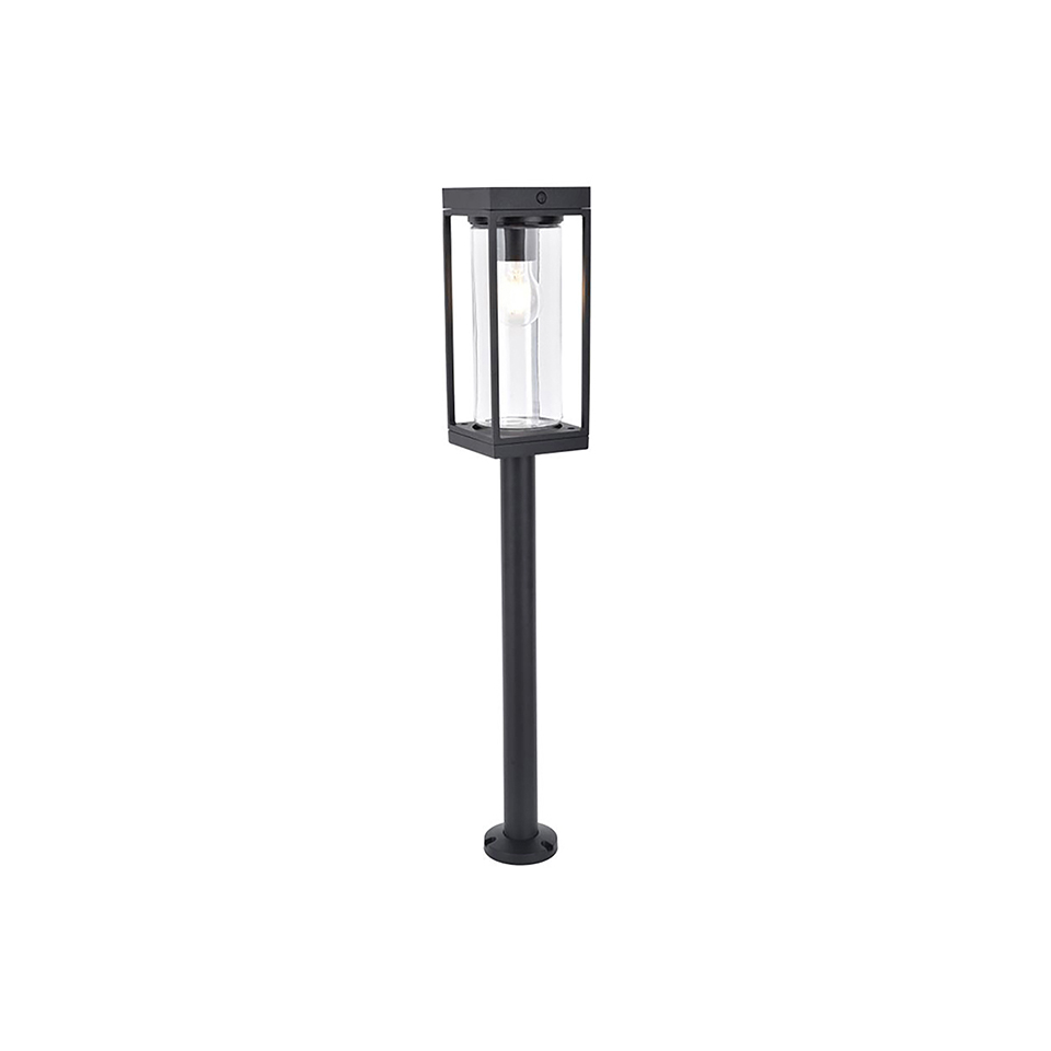 FLAIR SOLAR IP44 BOLLARD LIGHT IN MATT BLACK 200 LUMEN 2700K