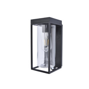 FLAIR SOLAR WALL LIGHT PIR E27 W/BULB BLACK