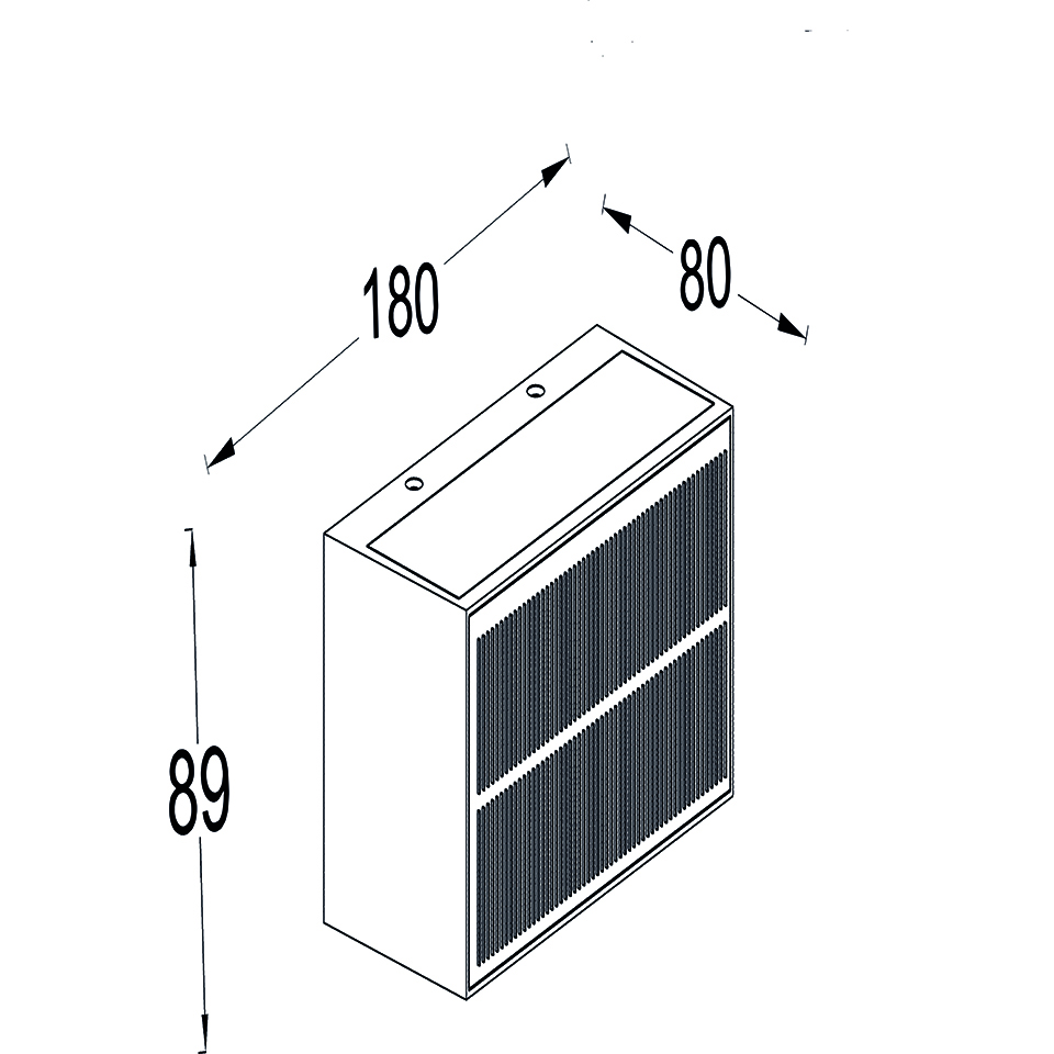 INKA SOLAR HYBRID LED WALL 1 LIGHT DARK GREY