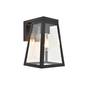 FIA SOLAR IP44 WALL LIGHT IN MATT BLACK 200 LUMEN 2700K