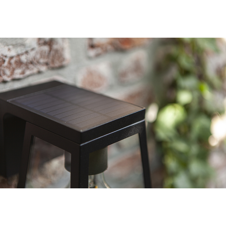 FIA SOLAR IP44 WALL LIGHT IN MATT BLACK 200 LUMEN 2700K