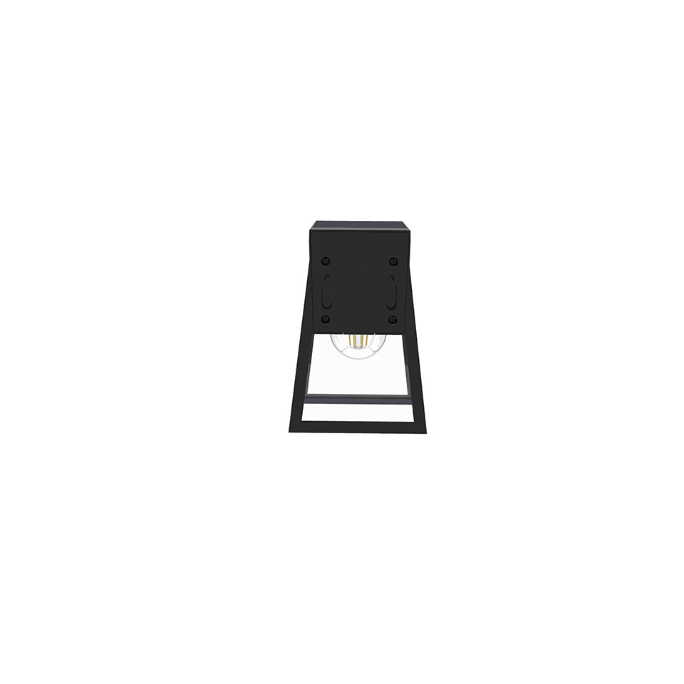 FIA SOLAR IP44 WALL LIGHT IN MATT BLACK 200 LUMEN 2700K