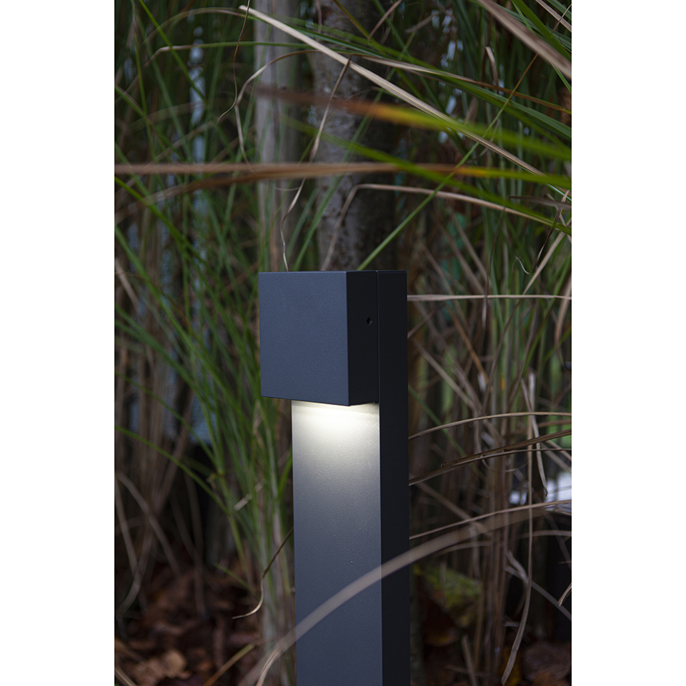 GEMINI XF IP54 INTEGRATED LED BOLLARD LIGHT IN DARK GREY 800 LUMEN 4000K
