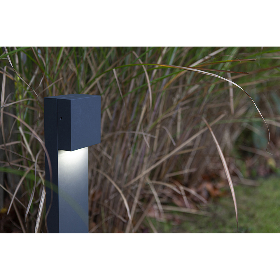 GEMINI XF IP54 INTEGRATED LED BOLLARD LIGHT IN DARK GREY 800 LUMEN 4000K