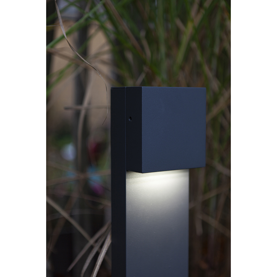 GEMINI XF IP54 INTEGRATED LED BOLLARD LIGHT IN DARK GREY 800 LUMEN 4000K