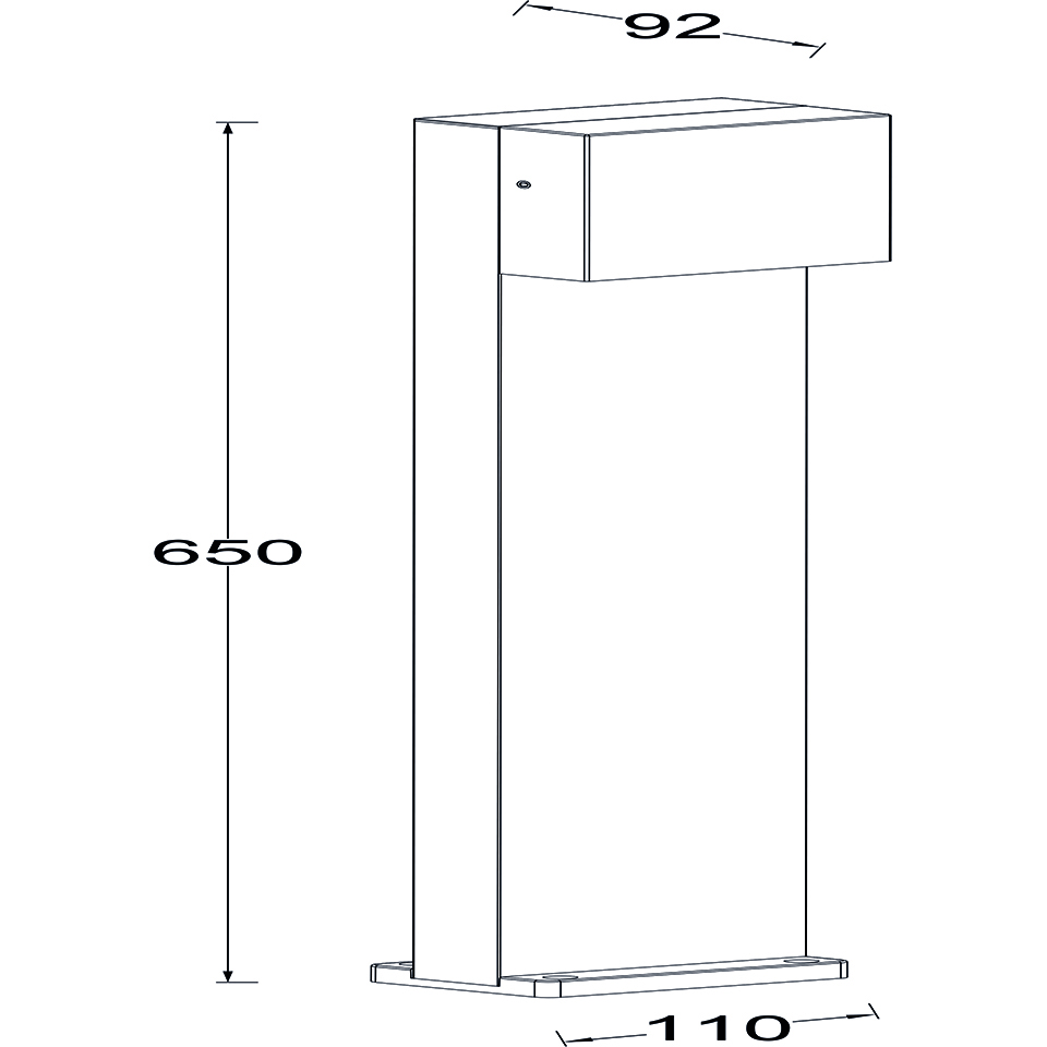 GEMINI XF IP54 INTEGRATED LED BOLLARD LIGHT IN MATT BLACK 800 LUMEN 3000K