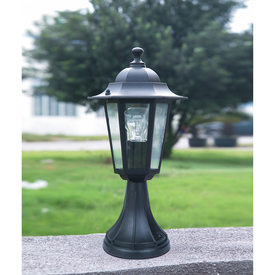 CORNICHE IP44 E27 STANDING LIGHT IN BLACK