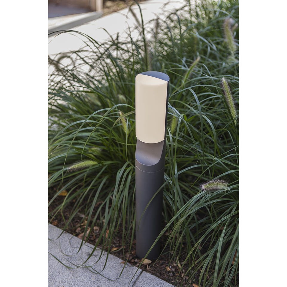 BATI IP44 INTEGRATED LED BOLLARD LIGHT IN DARK GREY 1100 LUMEN 4000K
