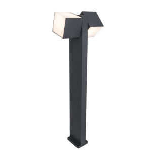 CUBA IP54 INTEGRATED LED BOLLARD LIGHT WITH ADJUSTABLE HEADS IN DARK GREY 1000 LUMEN 3000K