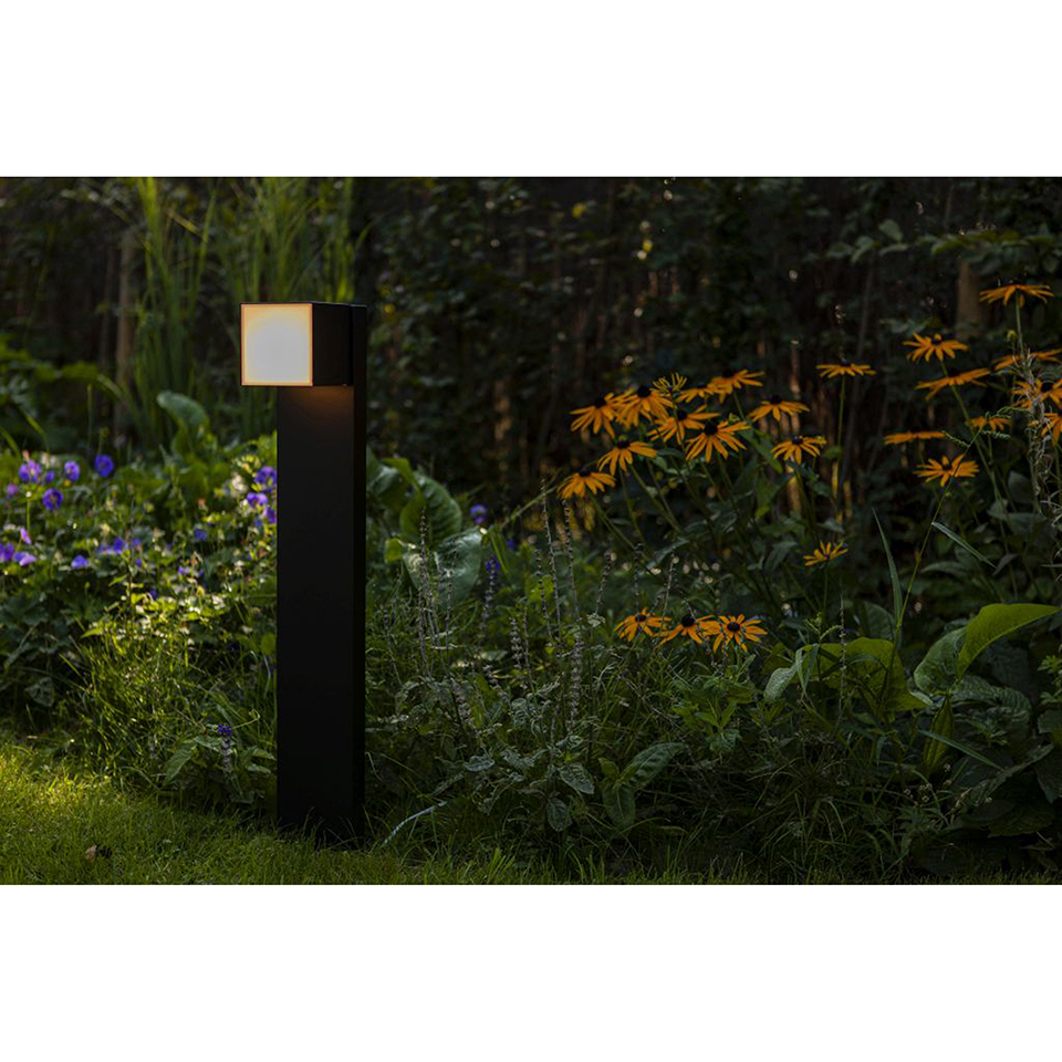 CUBA IP54 INTEGRATED LED BOLLARD LIGHT IN MATT BLACK 600 LUMEN 3000K
