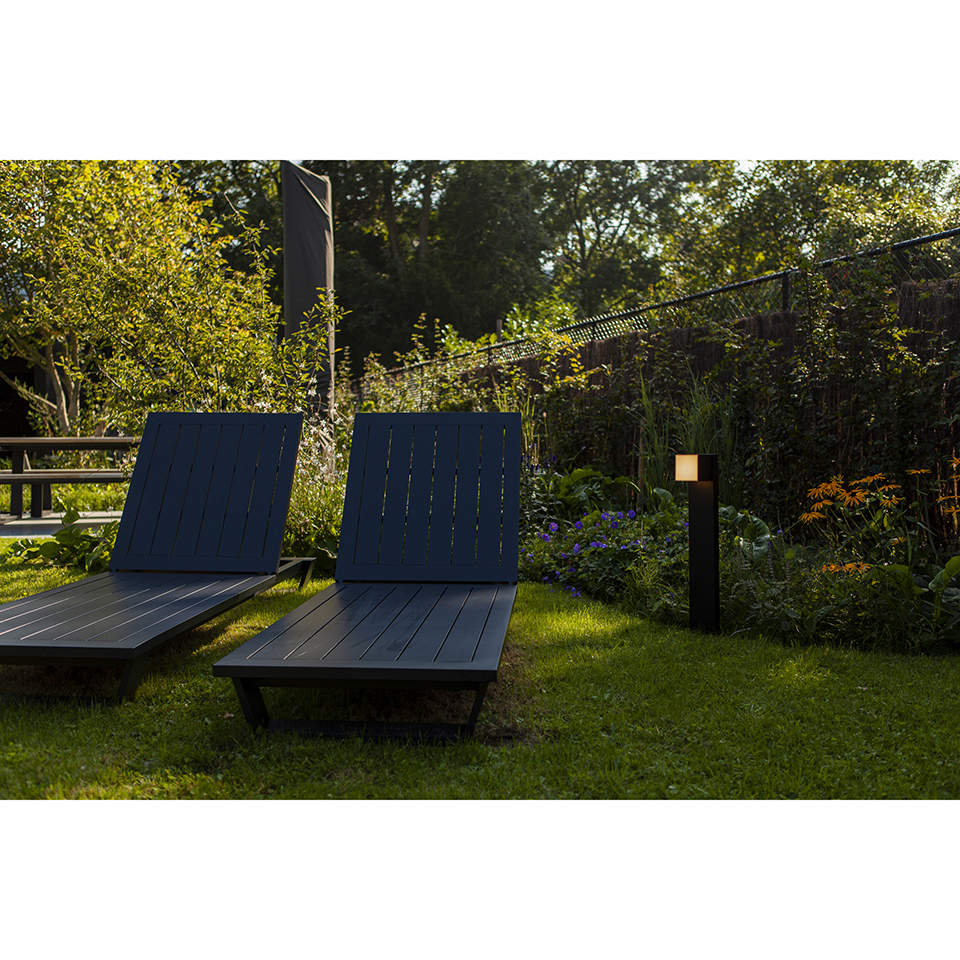 CUBA IP54 INTEGRATED LED BOLLARD LIGHT IN MATT BLACK 600 LUMEN 3000K