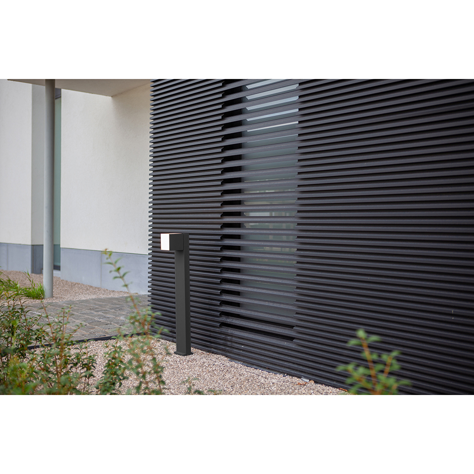CUBA IP54 INTEGRATED LED BOLLARD LIGHT IN MATT BLACK 600 LUMEN 3000K