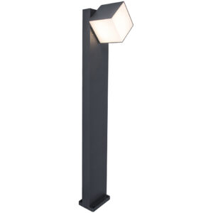 CUBA IP54 INTEGRATED LED POLE LIGHT WITH ADJUSTABLE HEAD IN DARK GREY 600 LUMEN 3000K