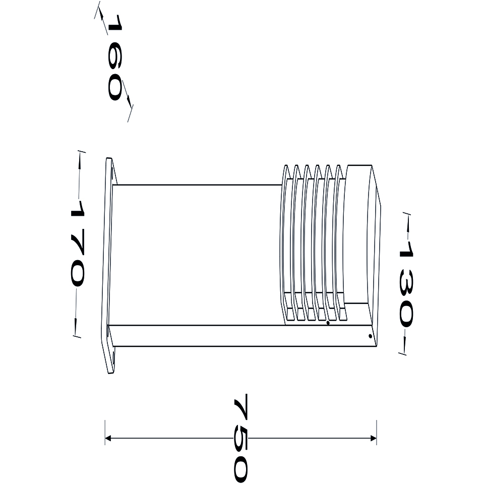 FULTON OUTDOOR BOLLARD LIGHT E27 BLACK