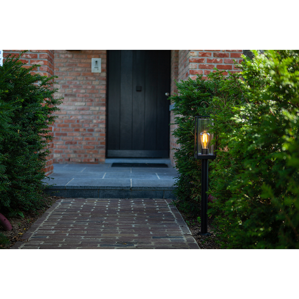 FLAIR IP44 E27 POLE LIGHT IN MATT BLACK
