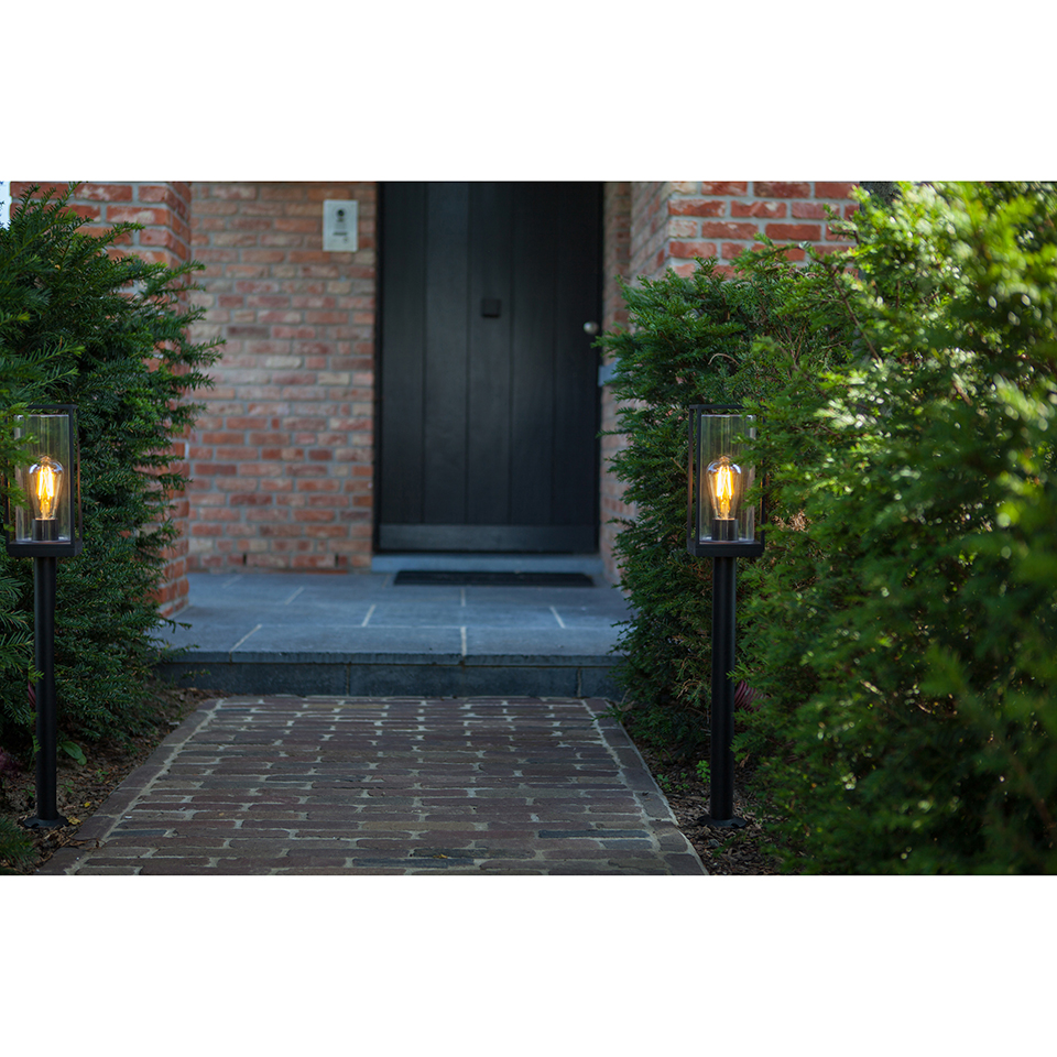 FLAIR IP44 E27 POLE LIGHT IN MATT BLACK