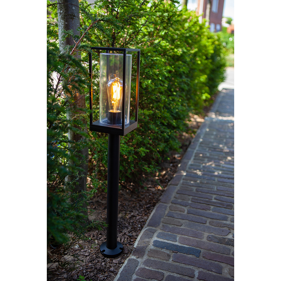 FLAIR IP44 E27 POLE LIGHT IN MATT BLACK