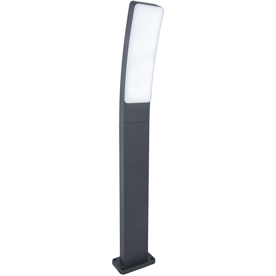 KIRA IP54 INTEGRATED LED BOLLARD LIGHT IN DARK GREY 1200 LUMEN 4000K