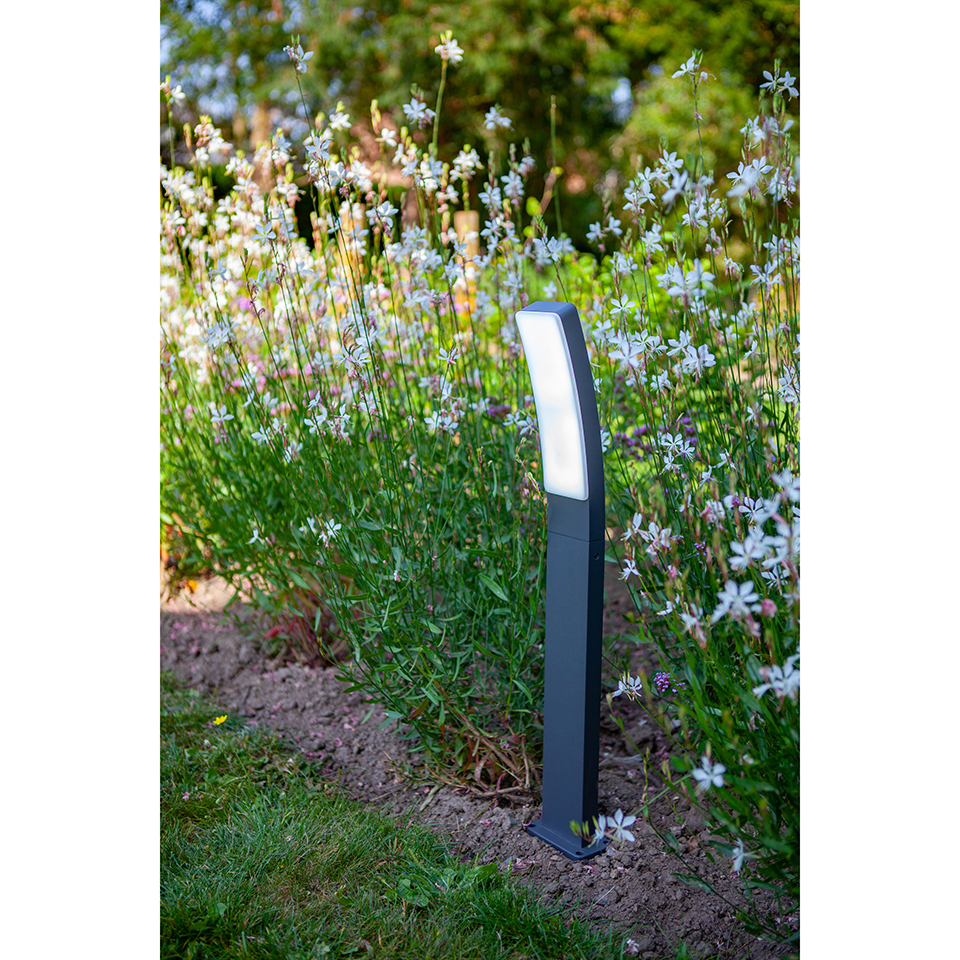 KIRA IP54 INTEGRATED LED BOLLARD LIGHT IN DARK GREY 1200 LUMEN 4000K