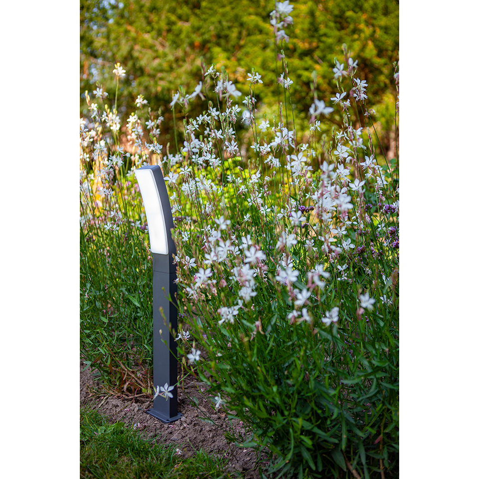 KIRA IP54 INTEGRATED LED BOLLARD LIGHT IN DARK GREY 1200 LUMEN 4000K
