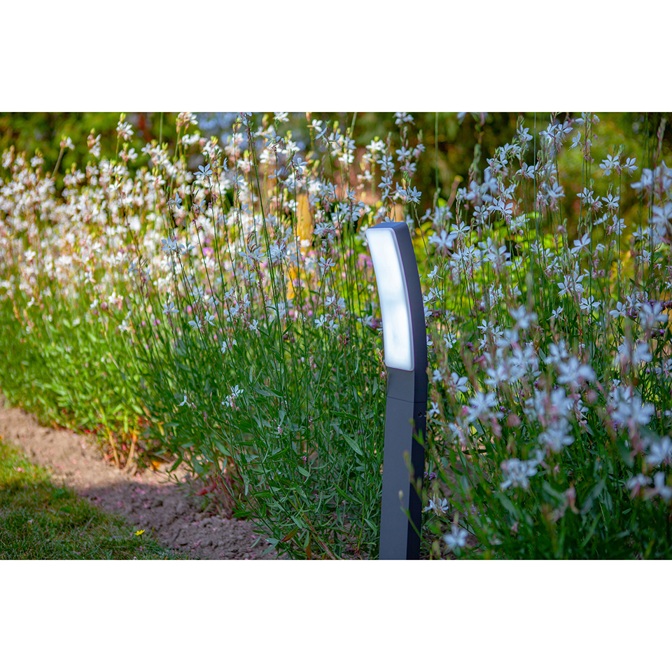 KIRA IP54 INTEGRATED LED BOLLARD LIGHT IN DARK GREY 1200 LUMEN 4000K