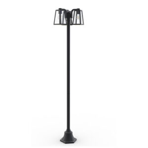 FIA OUTDOOR BIG POST 3 LIGHT E27 BLACK