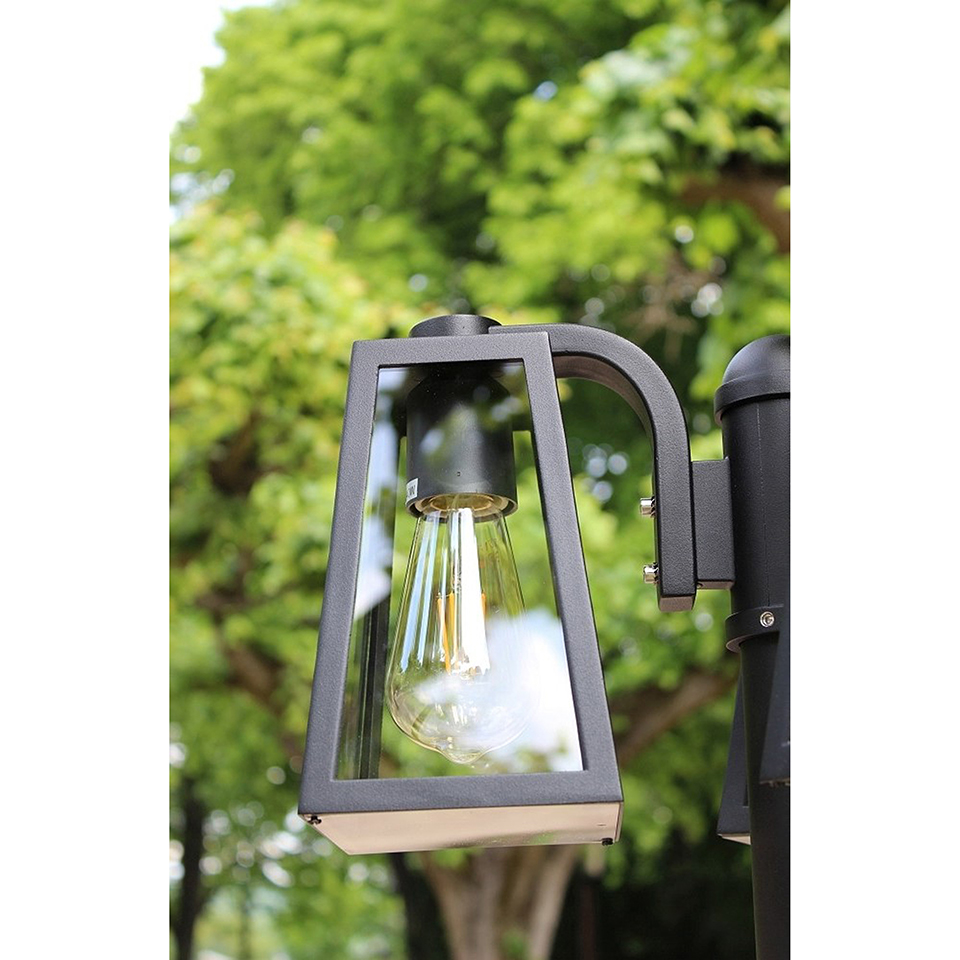 FIA OUTDOOR BIG POST 3 LIGHT E27 BLACK