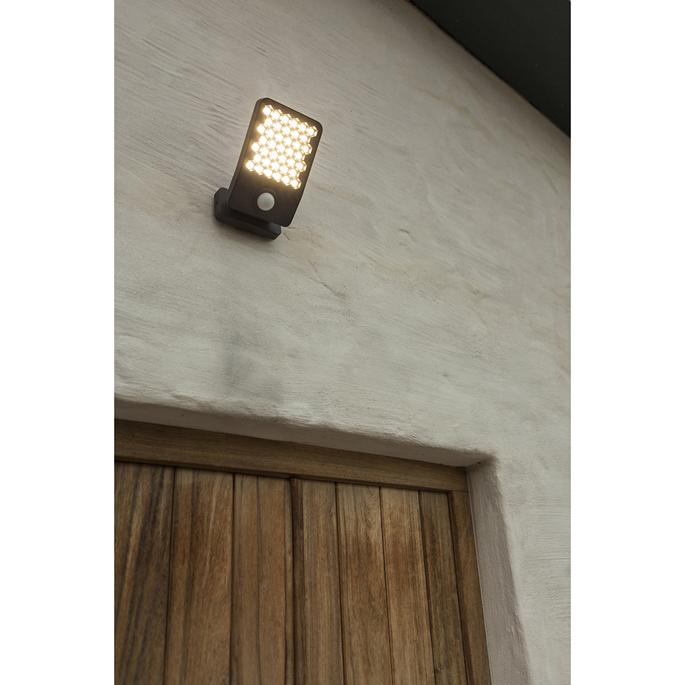 ATLANTIS OUTDOOR LED SECURITY LIGHT PIR DARK GREY(4000K) 14W