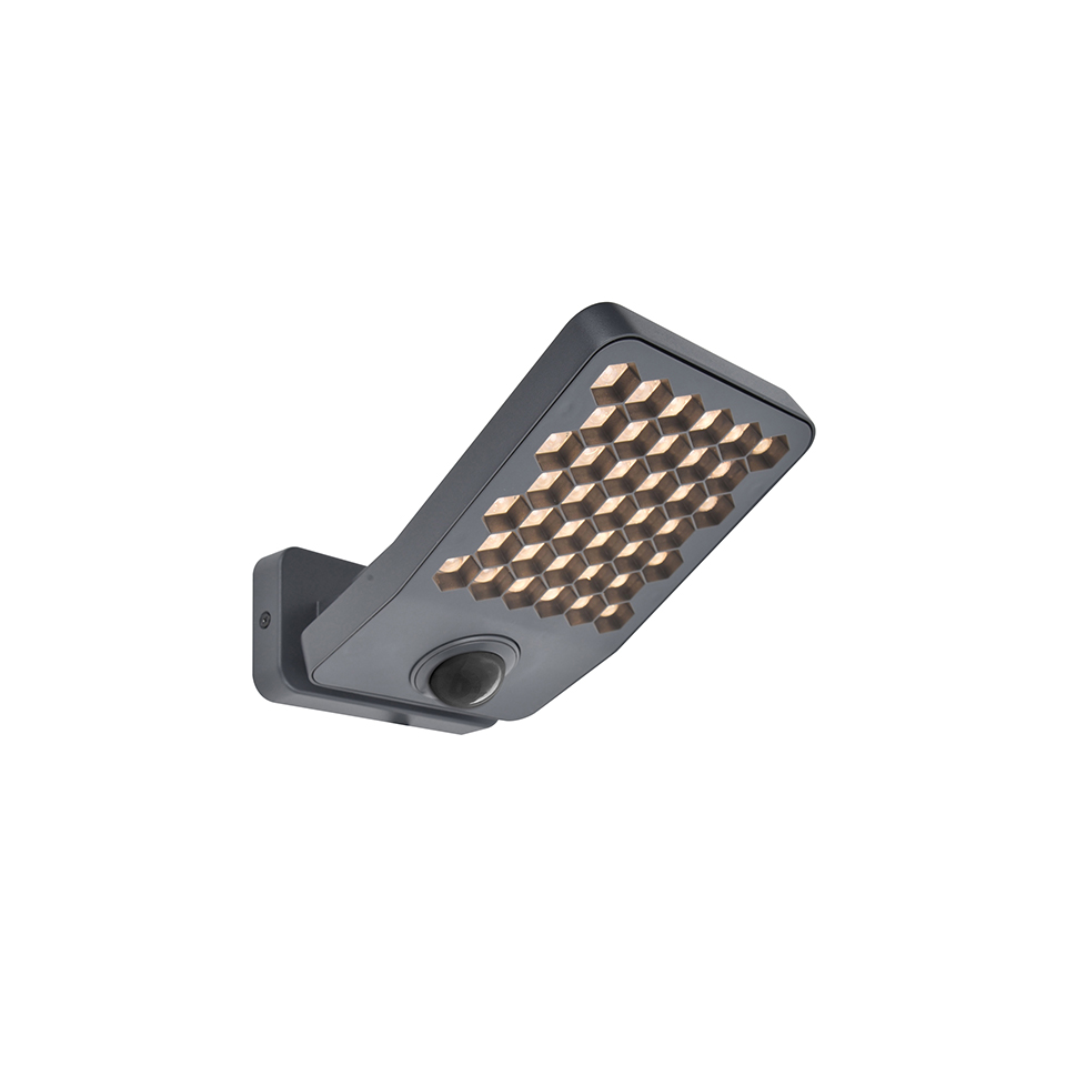 ATLANTIS OUTDOOR LED SECURITY LIGHT PIR DARK GREY(3000K) 14W