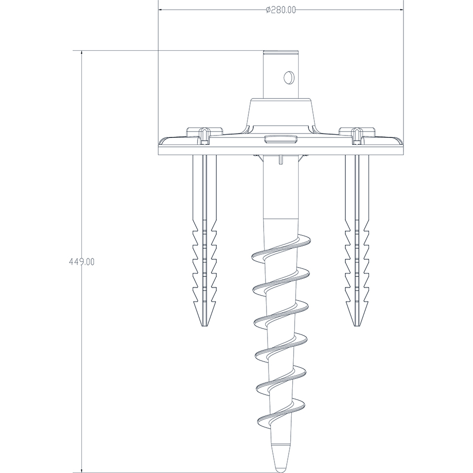 GROUND SPIKE FOR LONDON LAMP POST