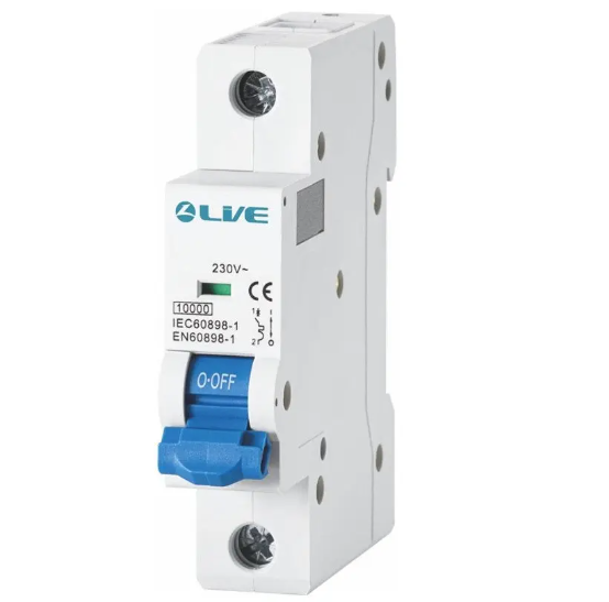 Live CA163C Single Pole MCB 6kA C Curve 63A
