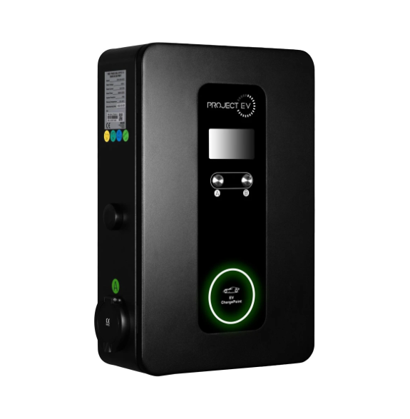 Project EV EVA-22D-SE-RFID-W Pro Earth 22kW Wall AC Charger RFID Dual Socket