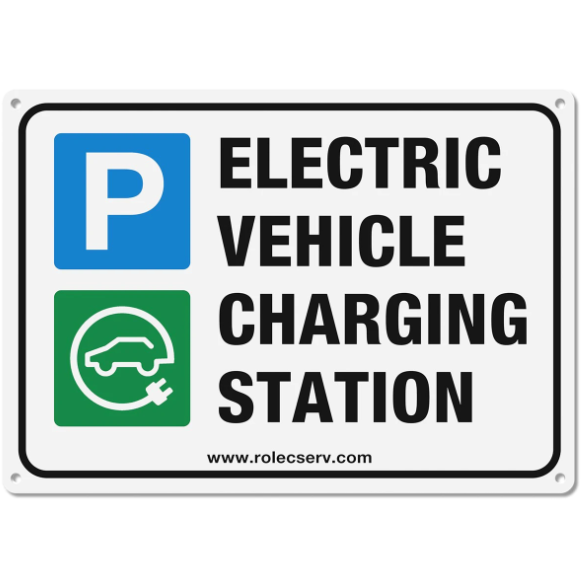 Rolec EVPS0030 A3 Landscape Aluminium EV Parking Sign