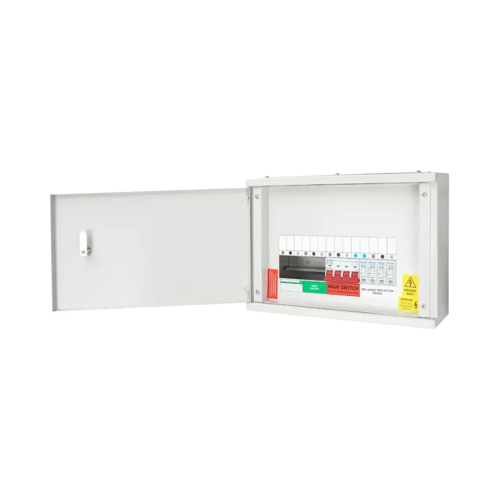 Live TPNH03-100S 3 Way Horizontal Distribution Board Three Phase 100A 4P Switch Disconnector Incomer with SPD
