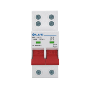 Live MS2100D 100A Double Wiring Terminal Main Switch DP