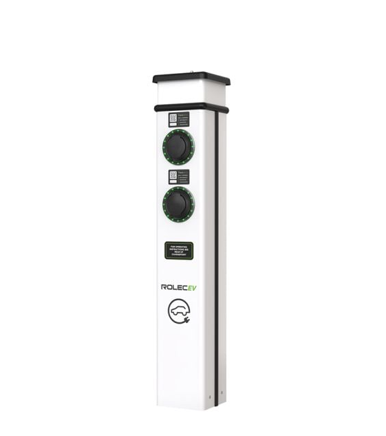 Rolec ROLEC0223W BasicCharge Smart EV 22kW Floor Charger Dual Socket Type 2
