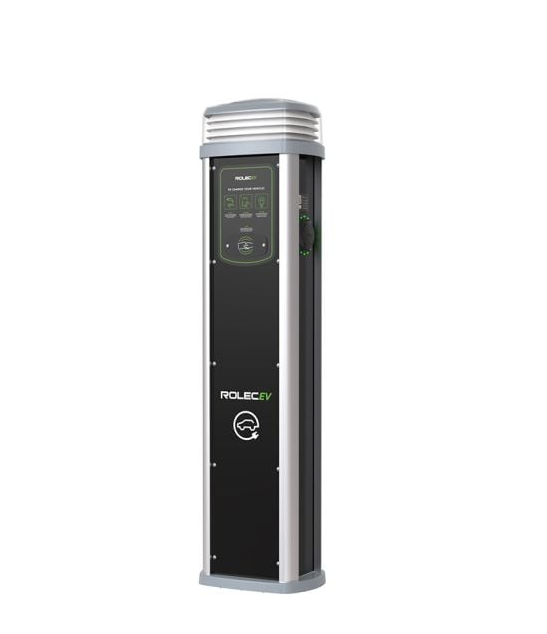 Rolec ROLEC0413B Quantum Smart EV 22kW Floor Charger Single Socket Type 2
