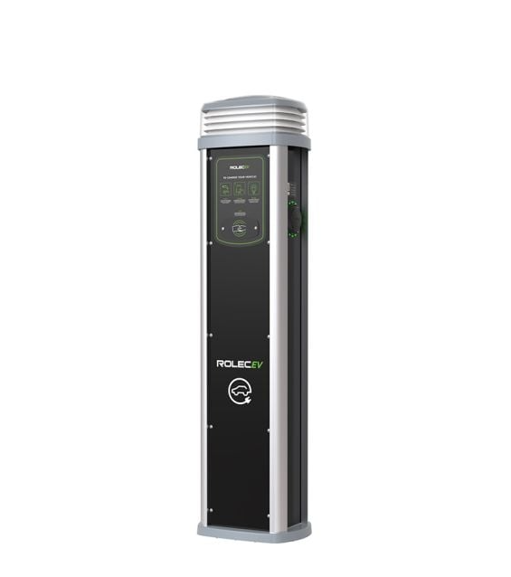 Rolec ROLEC0423B Quantum Smart EV 22kW Floor Charger Dual Socket Type 2