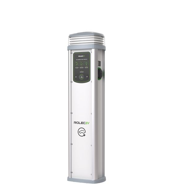 Rolec ROLEC0423W Quantum Smart EV 22kW Floor Charger Dual Socket Type 2
