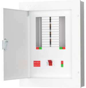 Live TPN08-250 8 Way Distribution Board Three Phase TP&N 250A Main Switch