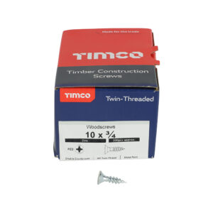 TIMco 01034CWZ 10 x 3/4  Woodscrews (Box of 200)