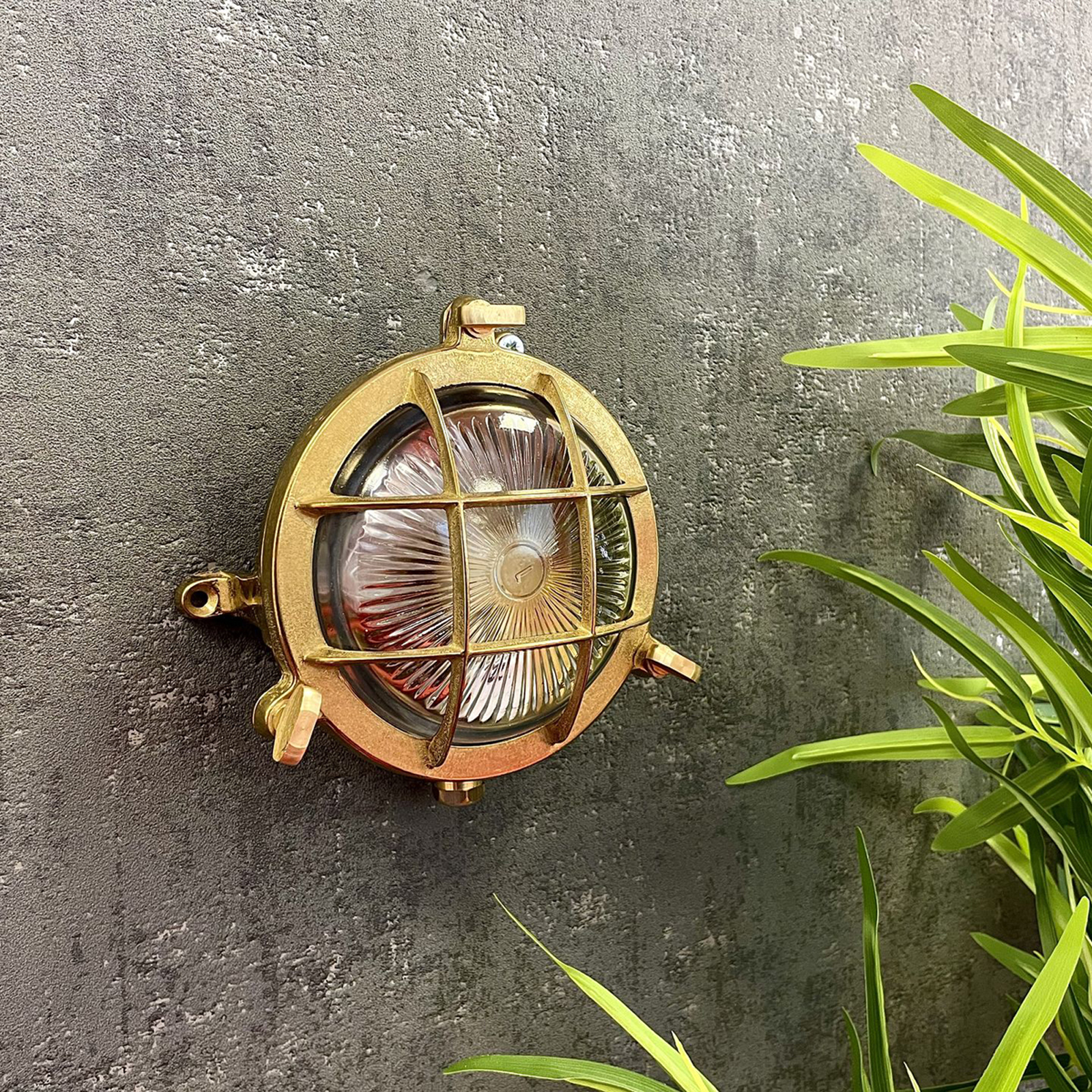 Mini Compass Guard Bulkhead (Raw Brass)