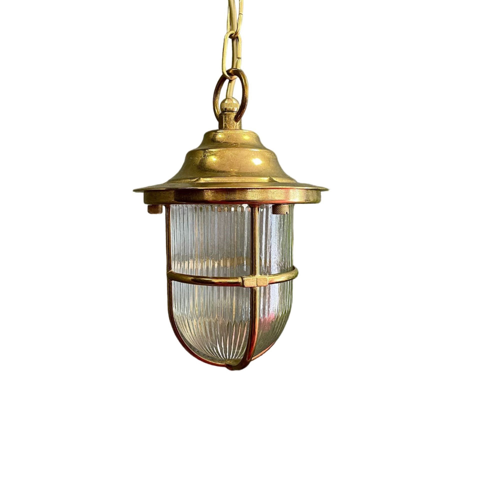 Hull Guard Pendant Lantern (Raw Brass)
