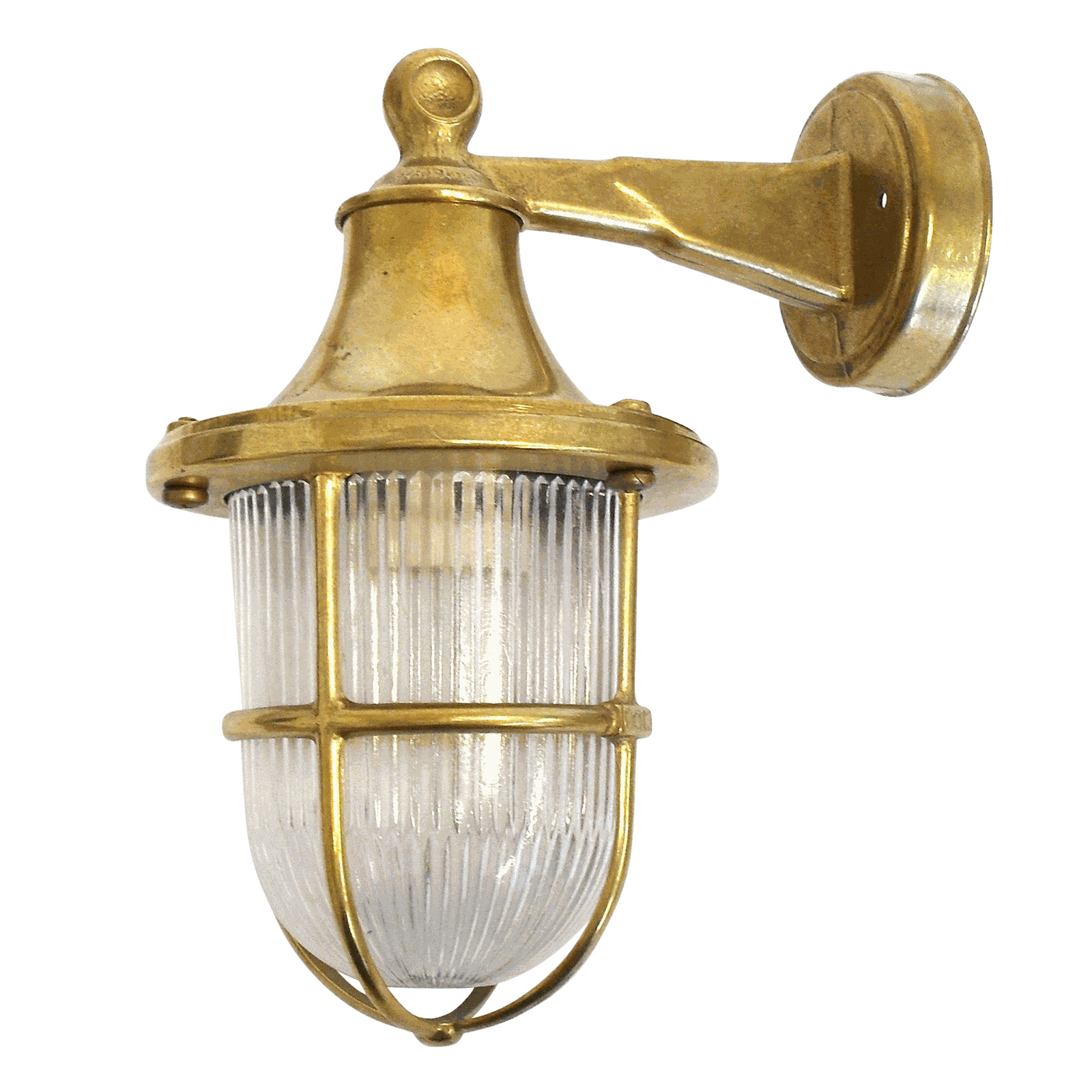 Tiller Wall Lantern (Raw Brass)