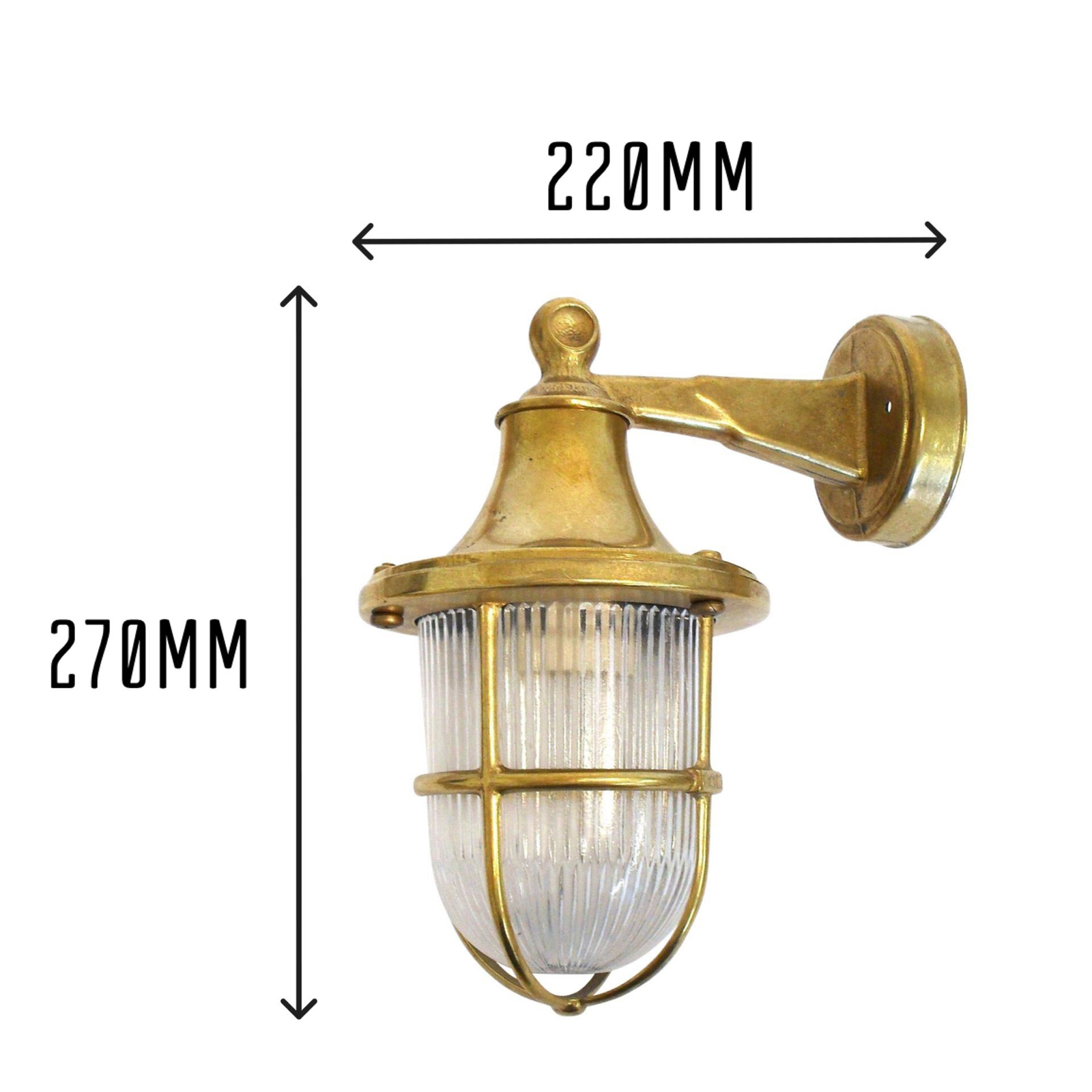 Tiller Wall Lantern (Raw Brass)